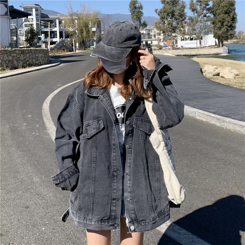Picture of 2024 Spring and Autumn New Denim Coat Women's Korean Style Loose Design Sense BF Style All-match Mid-length Jacket Top