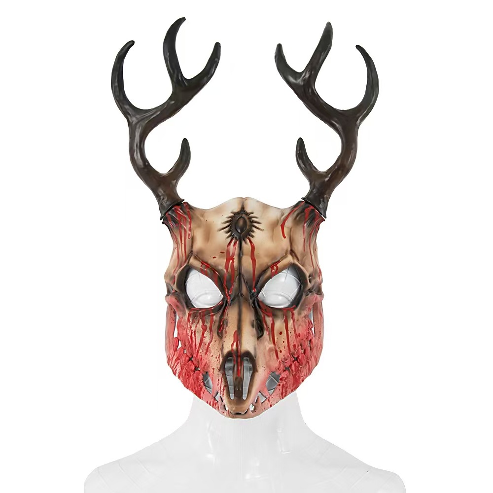 Halloween Sheep Bone Antler Detachable Mask Alien Character Props cosplay Party Prom Accessories
