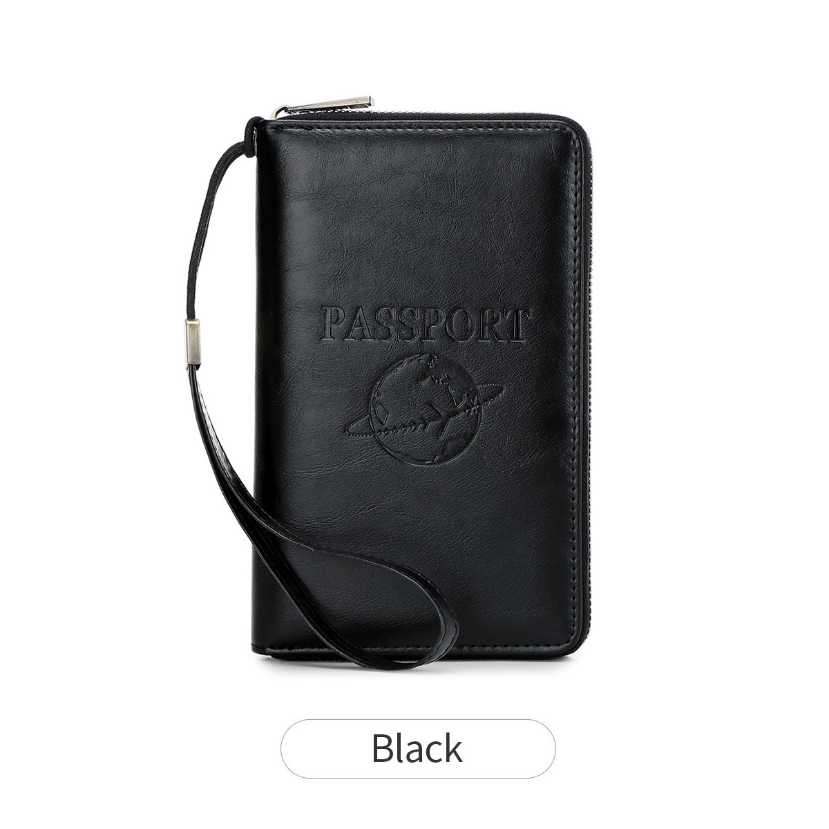 Picture of RFID Long Zipper Passport Bag Cross-border Multi-function Travel Document Air Ticket Storage Holder Large Capacity Passport Wallet