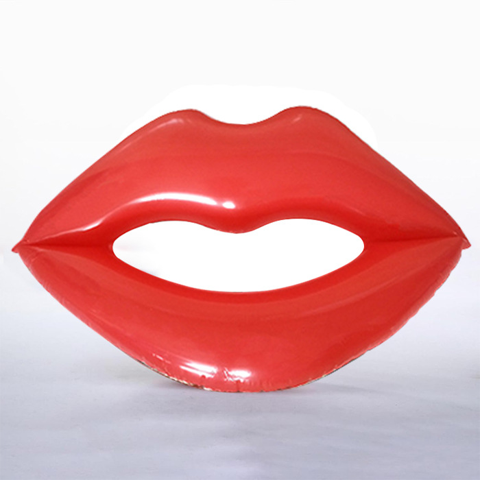 Amazon spot ins Net red shooting Bar water red lips red love inflatable floating bed swimming ring