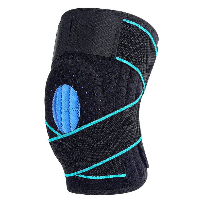 Knee strap spring support silicone cold feeling sports nylon running basketball mountaineering feather factory spot