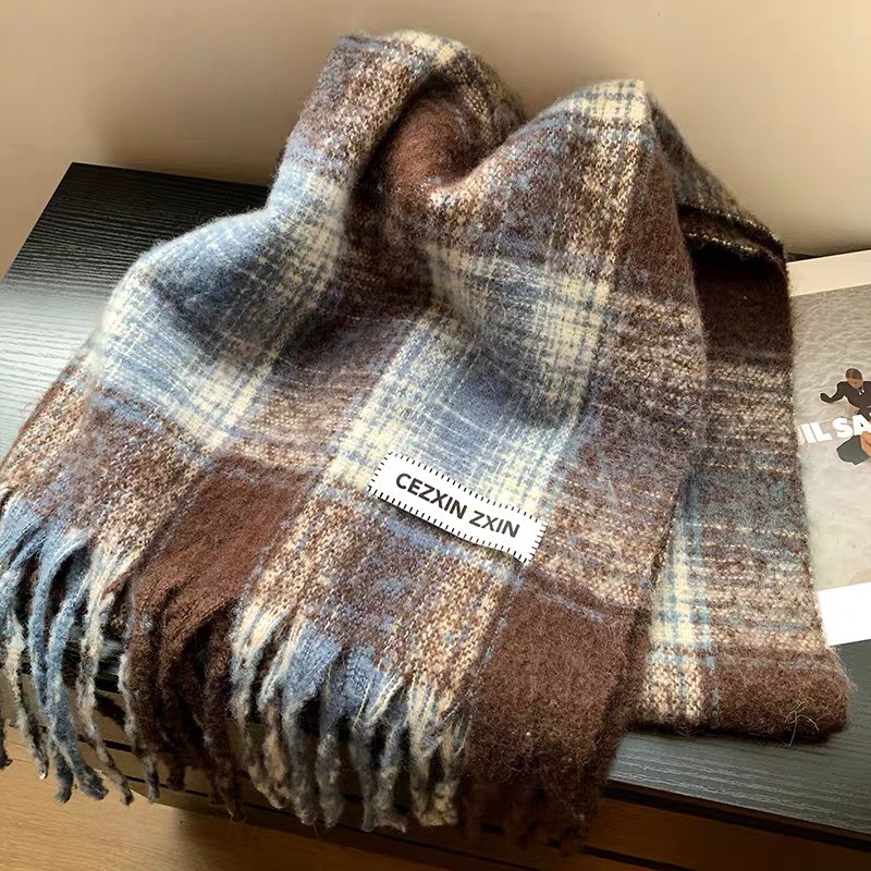 Picture of Cross-border solid color new imitation cashmere scarf women's autumn and winter thickened warm shawl solid color student scarf men's wholesale