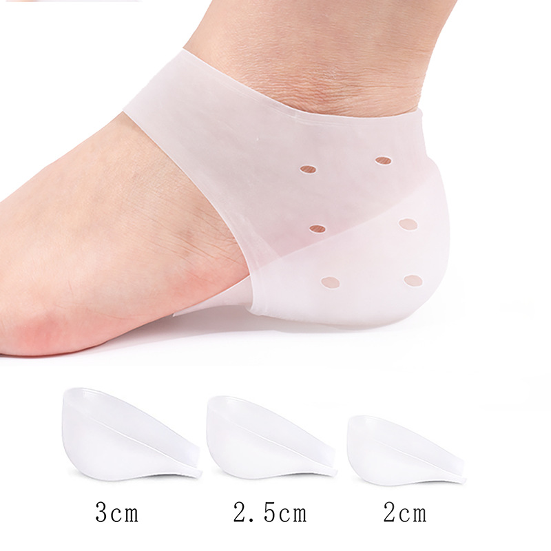 Direct Selling Silicone Invisible Heightening Insole Casual Sports Invisible Shock-Absorbing Shoes Inner Heightening Heel Pad Optional Height