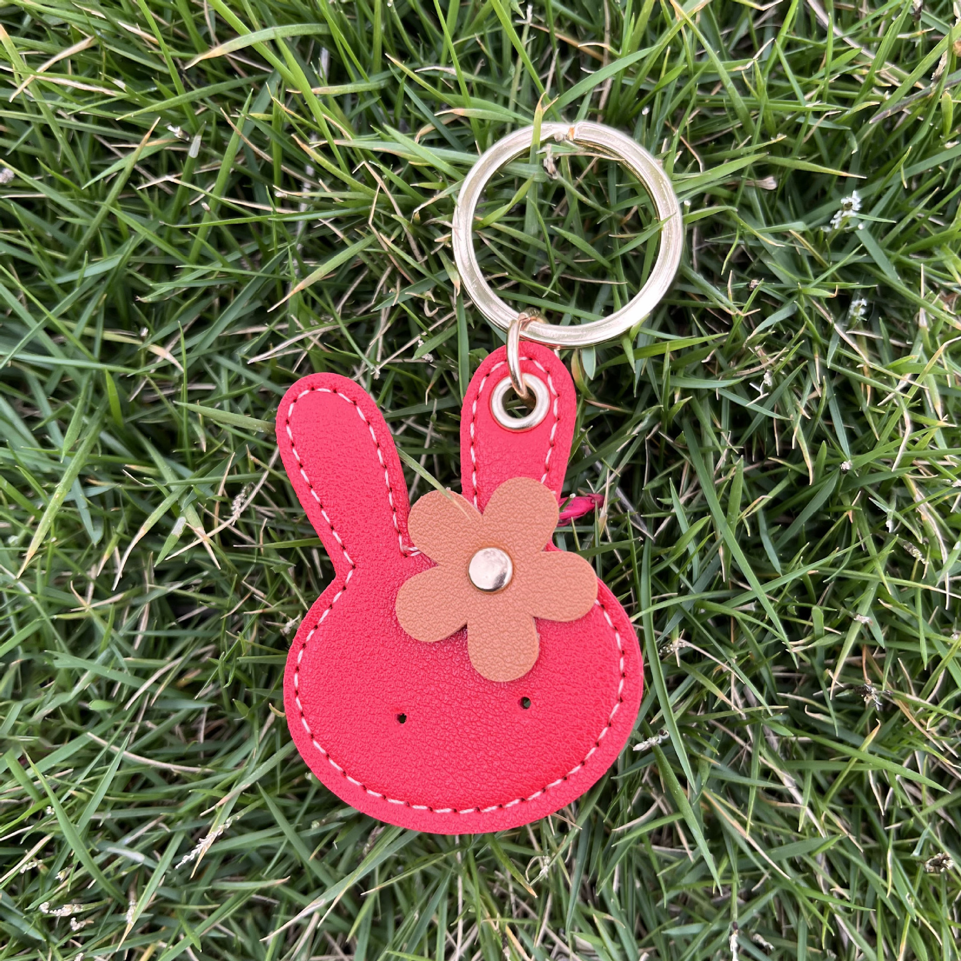 Picture of New 2023 Rabbit Year Red Rabbit Keychain Pendant Cute Rabbit Leather Keychain Bag Pendant