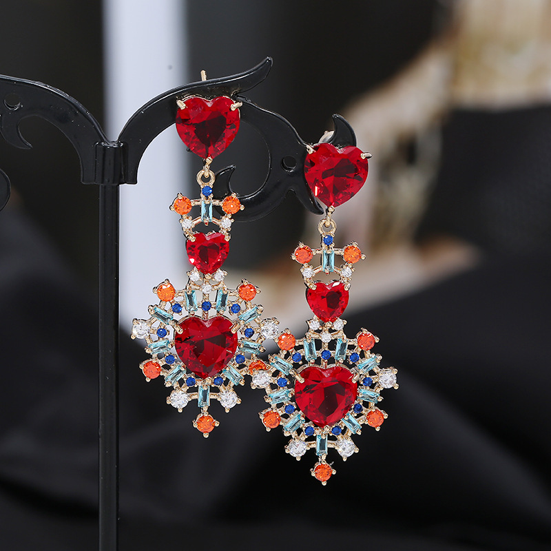 Picture of New Year Red Earrings Women's 20 New Fashionable Elegant Korean Style Personalized All-match Bridal Pearl Earrings Winter Earrings