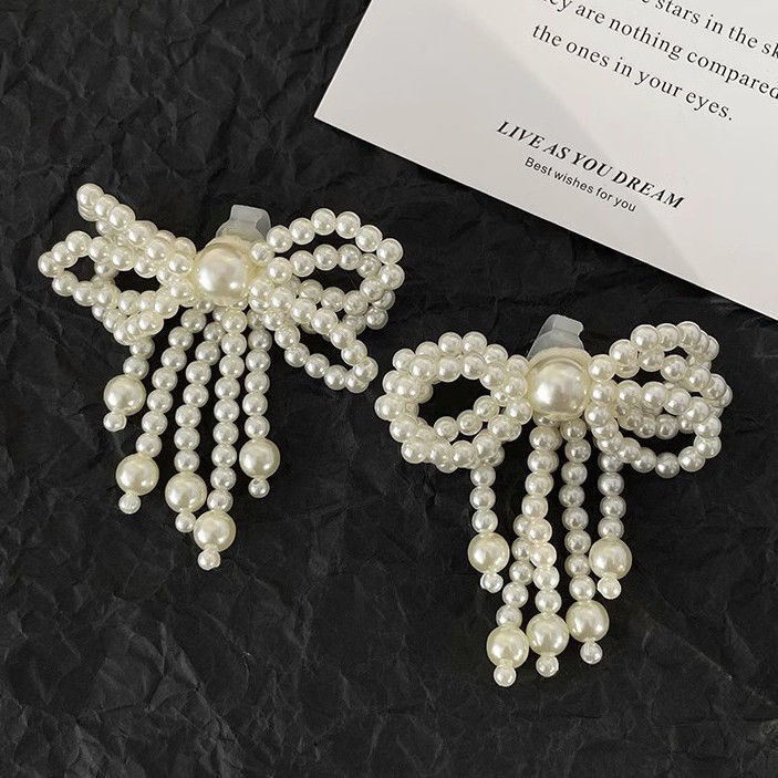 Pearl Bow Shoe Buckle Hanging South Korea High-grade Small Chanel Style Accessories