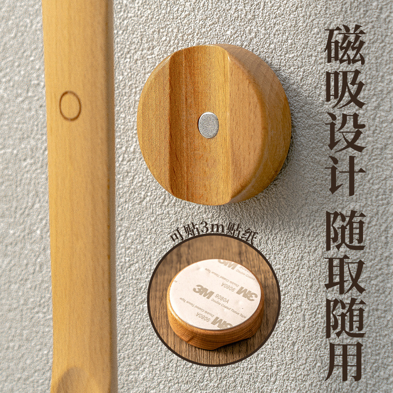 Picture of Beech Long Handle Magnetic Shoe Pull-out for the Elderly Pregnant Women Lift Shoe Stick Solid Wood Advanced Wear Shoe Artifact Shoe Pumping