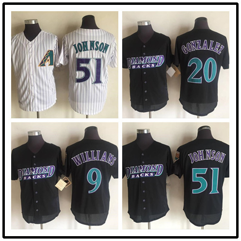 Retro Baseball Jersey Diamondbacks Arizona Diamondbacks jersey embroidered baseball suit