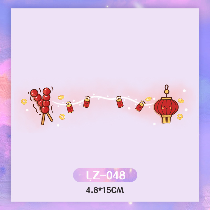 Picture of New Year's Day girl cute face makeup New year new year Creative face stickers love blush cute makeup stickers tattoo stickers