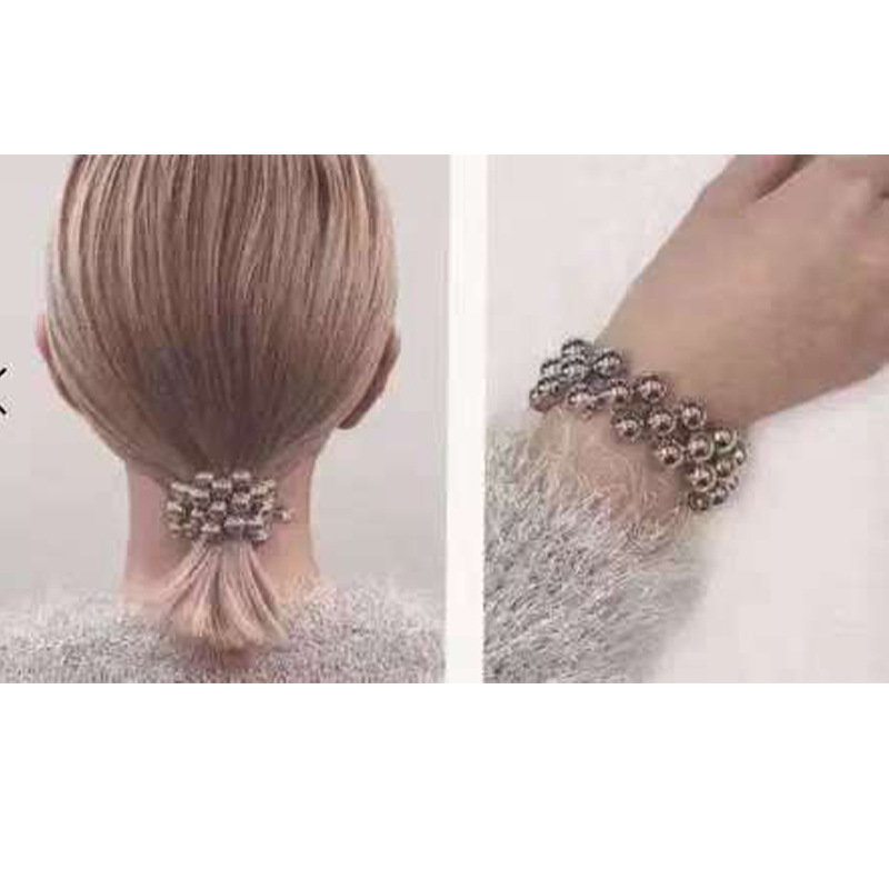 Multi-Layer Elastic Beaded Bracelet, Minimalist Hair Tie Bracelet, Ins Niche Design Personalized Hair Tie Wholesale