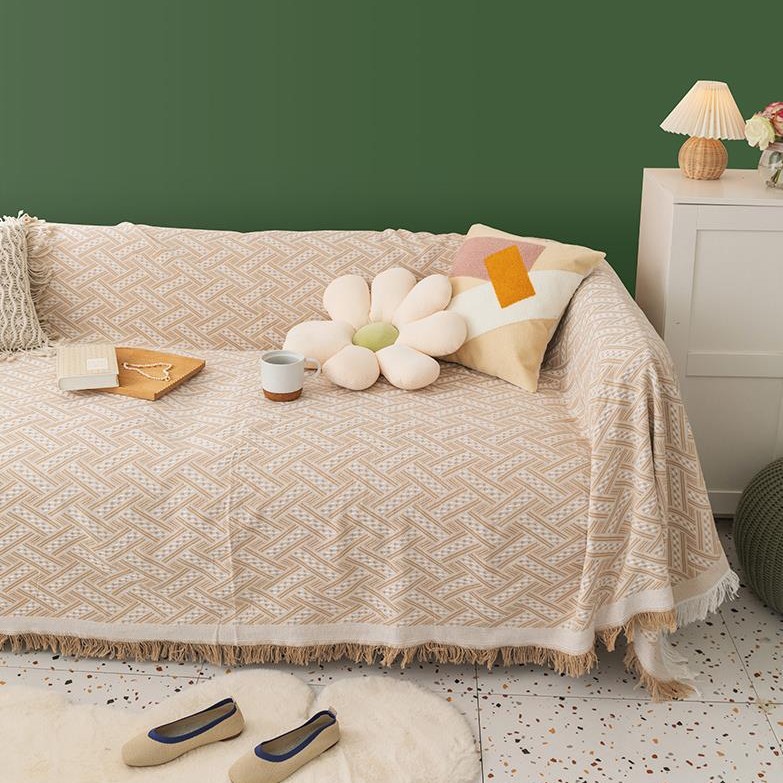 Picture of [Cross-border wholesale] Nordic pure color Four Seasons cotton blanket simple cushion ins style sofa Towel fashion lunch break blanket