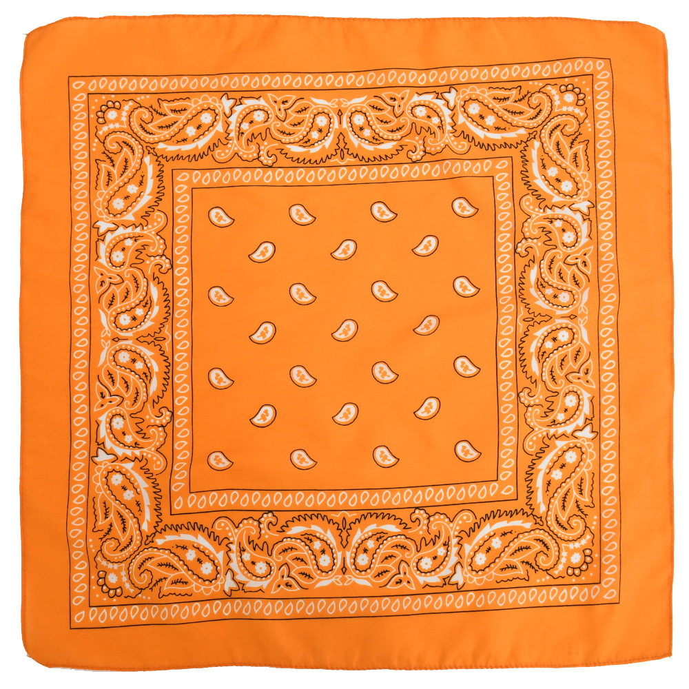 Picture of Factory direct supply in stock polyester square paisley scarf wholesale hip hop hip hop riding cashew flower scarf