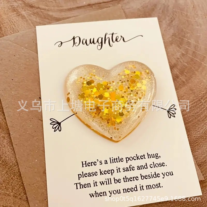 Picture of Cross-Border Independent Station Pocket Hug Gift Card Flap Pocket Pants Hug Heart Heart-Shaped Token Valentine's Day Gift
