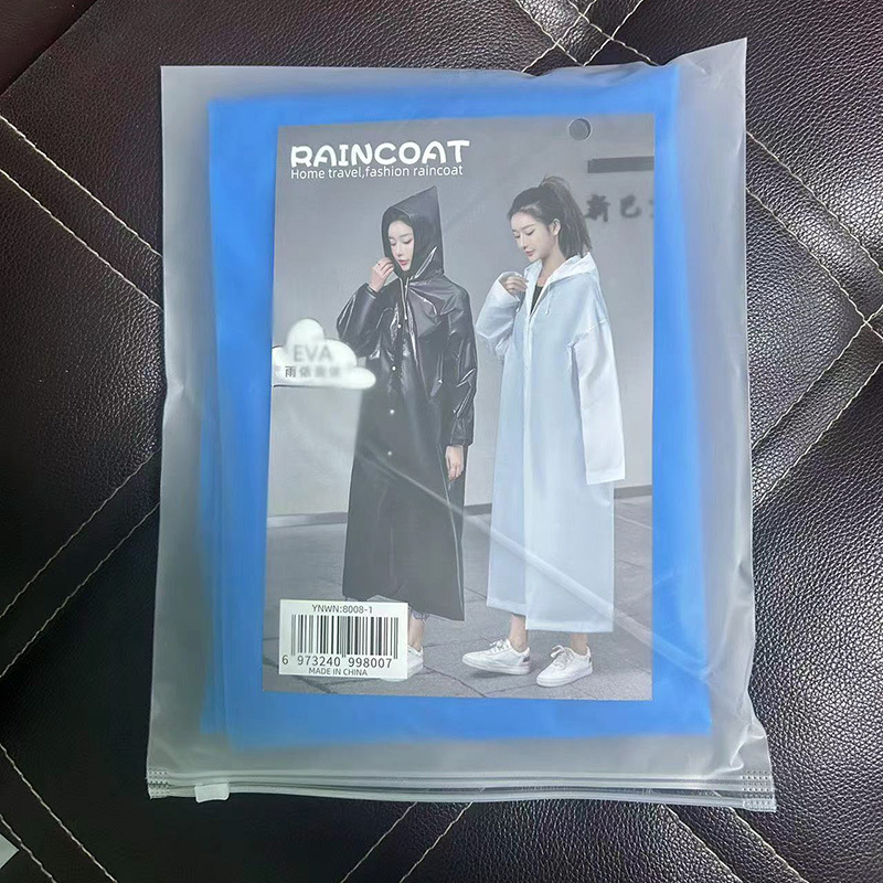 Picture of Thickened Disposable Raincoat Adult Frosted Unisex Eva Outdoor Lightweight One-Piece Extended Poncho Logo