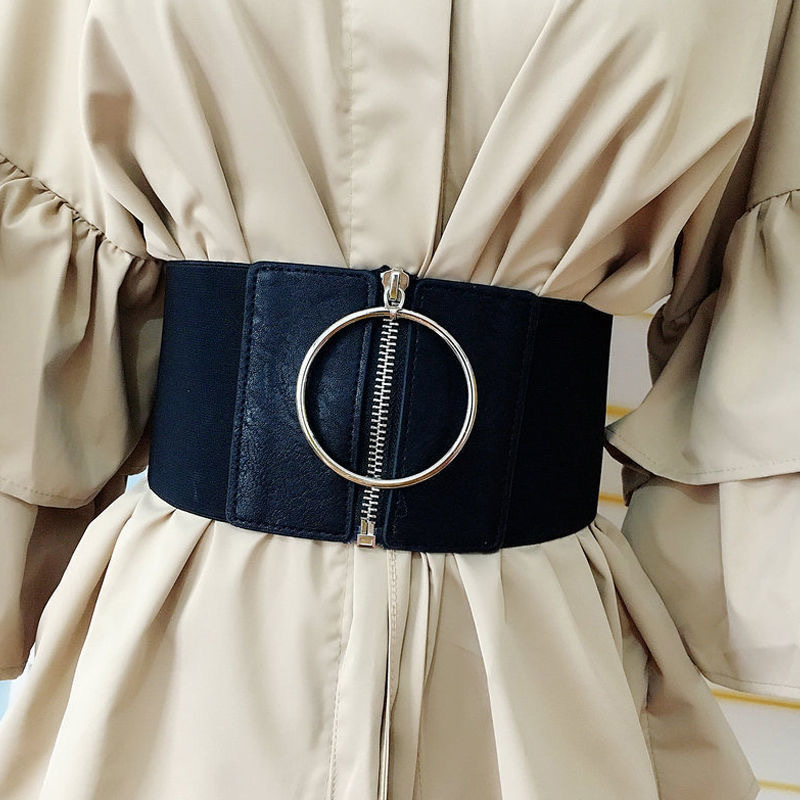 Western Denim Style Belt Accessories Women's Decorative Dress American Style Retro Belt dress Heavy Industry Waist Cover Wide Version
