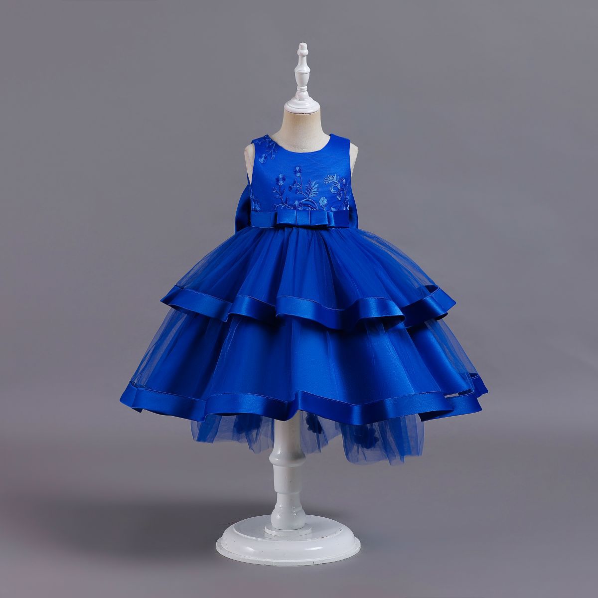 Picture of Foreign Trade Hot-selling Princess Dress Summer Girls' High-end Trailing dress Shaped Yarn Dress Flower Girl's Show Costumes