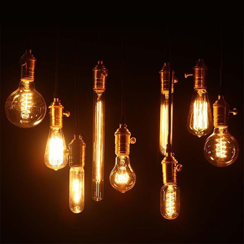 Picture of Wholesale E27 screw retro decorative tungsten bulb ST 64 110V 220V 40W warm yellow light factory outlet