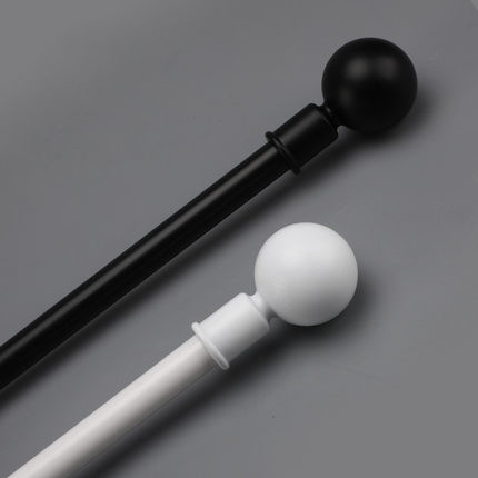 Picture of Thickened Roman Rod Single Rod Double Rod Side-mounted Top-mounted Thickened Silent Aluminum Alloy Curtain Rod Perforated Accessories Complete Set