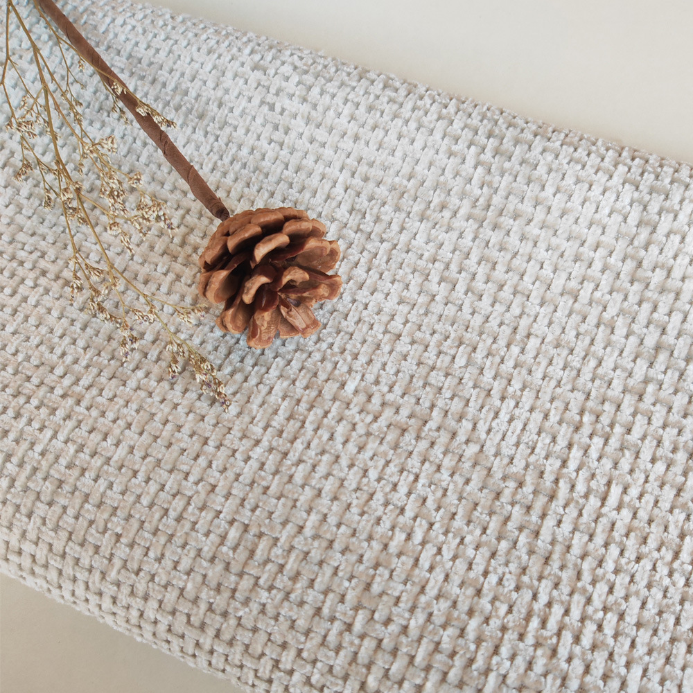 Picture of F508 in stock Straight Supply Oblique Fishing Net Pattern Chenille Sofa Cotton Linen Fabric Sofa Cover Pillow Cushion Linen Fabric