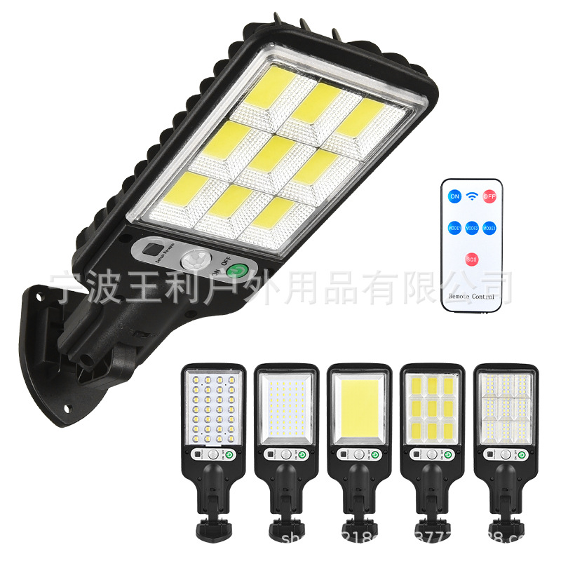 Cross-Border New Outdoor Led Solar Wall Light Human Body Induction Garden Light Home Wall Lighting Remote Control Street Light
