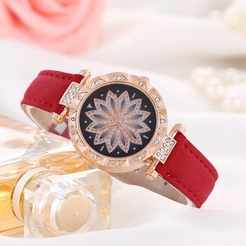 2022 New Style Flower Women's Casual Fashion Quartz Women's Watch TikTok Same Style Hot Selling Tomato Same Style Women's Watch