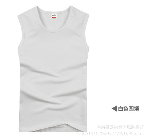 Picture of New men's wide shoulder cotton vest sleeveless breathable fitness sports stretch waistcoat men's breathable jacket wholesale