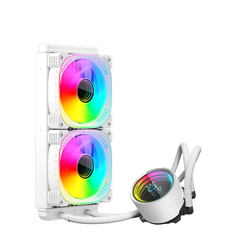Picture of 360 Digital Display water-cooled radiator computer ARGB temperature display lens multi-platform integrated CPU radiator