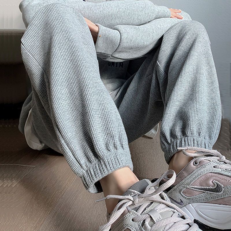 Pregnant Women's Pants Spring 2023 Fashion Outer Wear Loose Waffles Bumper Pants Leg Trousers Casual Sports Sweatpants