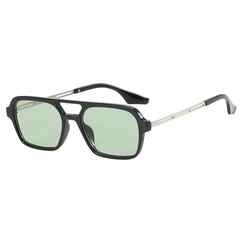 Picture of European and American Aviator Double Beam Sunglasses 2025 New Retro Square Sunglasses Ins Internet Celebrity Personalized Sunglasses