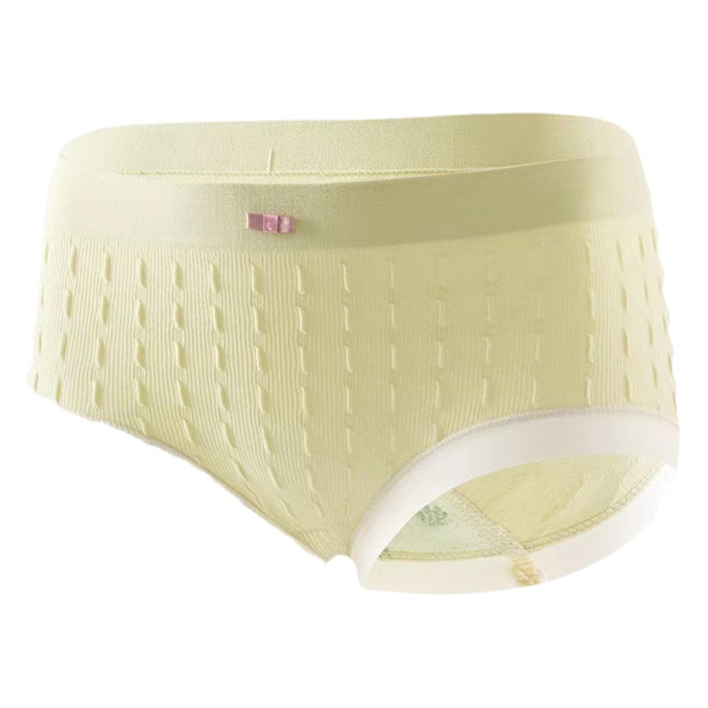 Women's cotton crotch TikTok hot recommend mid-waist Wormwood care Seamless Seamless briefs women's wholesale