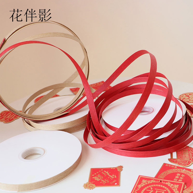 Flower Companion Shadow New Year Flower Bucket Decorative Belt Creative Architecture Floriculture Modeling Matching Material Ribbon Creative
