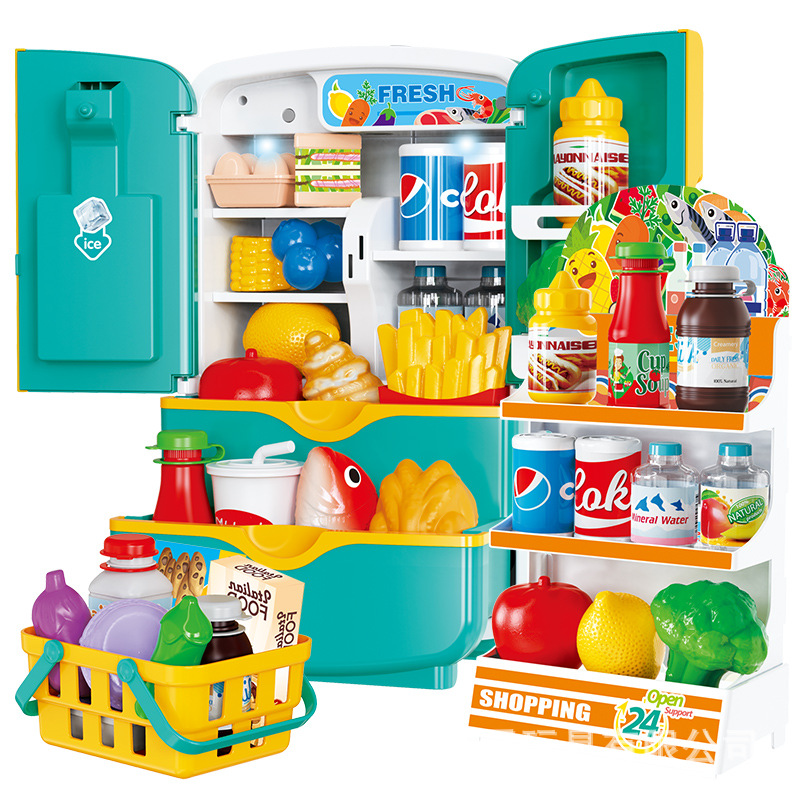 Picture of Five-Star Toys Kidsren's Educational Play House Artificial Sound and Light Kitchen Refrigerator 3-Year-Old Boys and Girls Birthday Gift Set