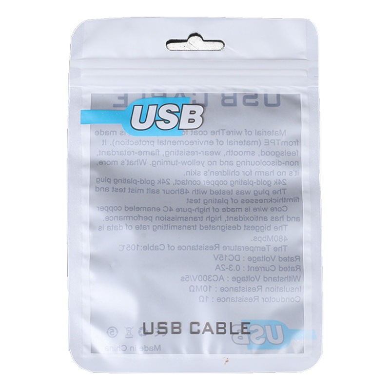 Data Cable Packaging Bag, USB Flash Drive Self-Sealing Bag, Charging Cable Electronic Accessory Bag, Zipper Bag, USB Storage Transparent Self-Sealing Bag