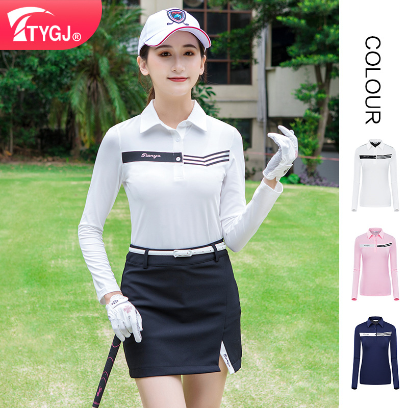 Ttygj Autum New Sweatshirt Women's Long-Sleeved Golf Clothing Badminton T-Shirt Sportswear Casual