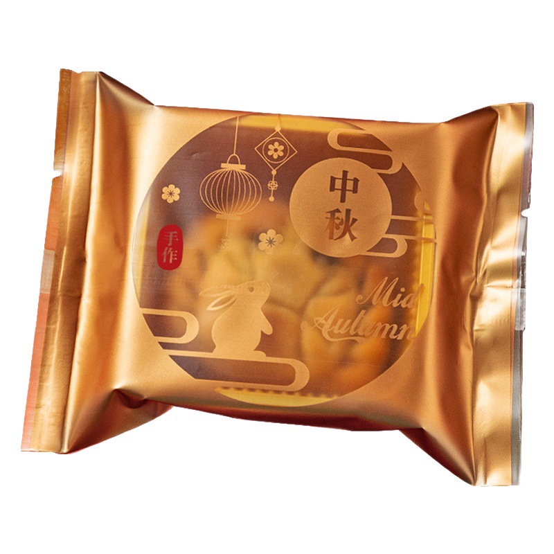 2023 New Golden Jade Rabbit moon cake packaging bag thickened bottom support egg yolk crisp machine seal bag packaging bag