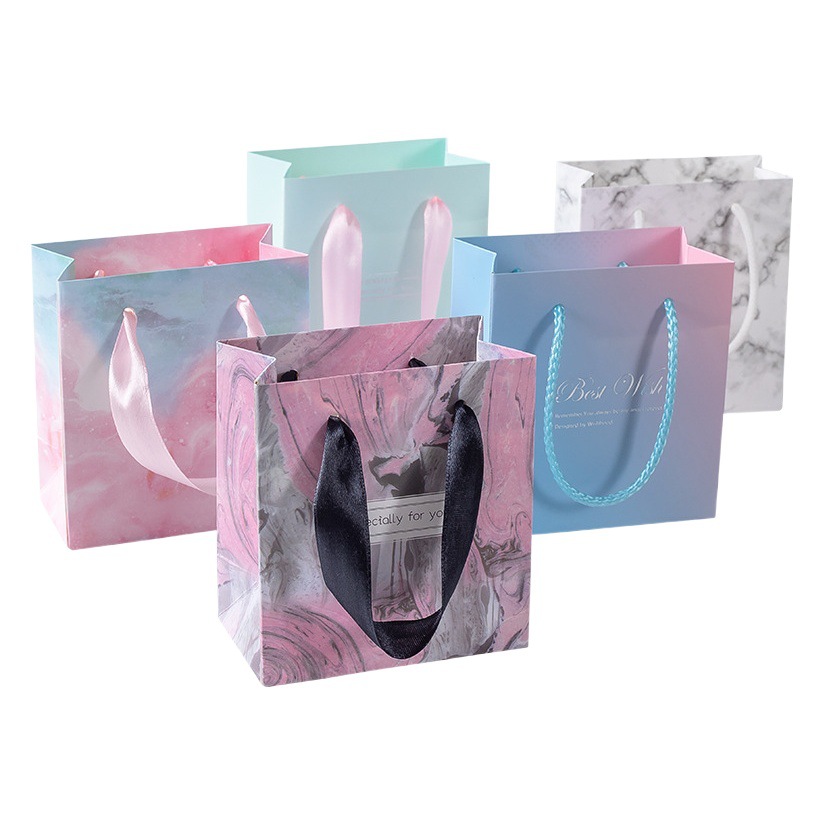 Jewelry Bag Gift Bag Ring Earring Bracelet Bangle Pendant Jewelry Box Handbag Jewelry Pouch with Gold Stamping