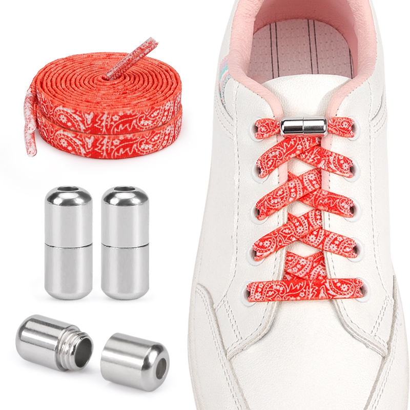 Lazy People Don'T Need to Tie Cashew Flower Shoelaces Are Suitable for Air Force One Sports and Casual Shoes, Basketball Shoes, Colorfulful Elastic Shoelaces