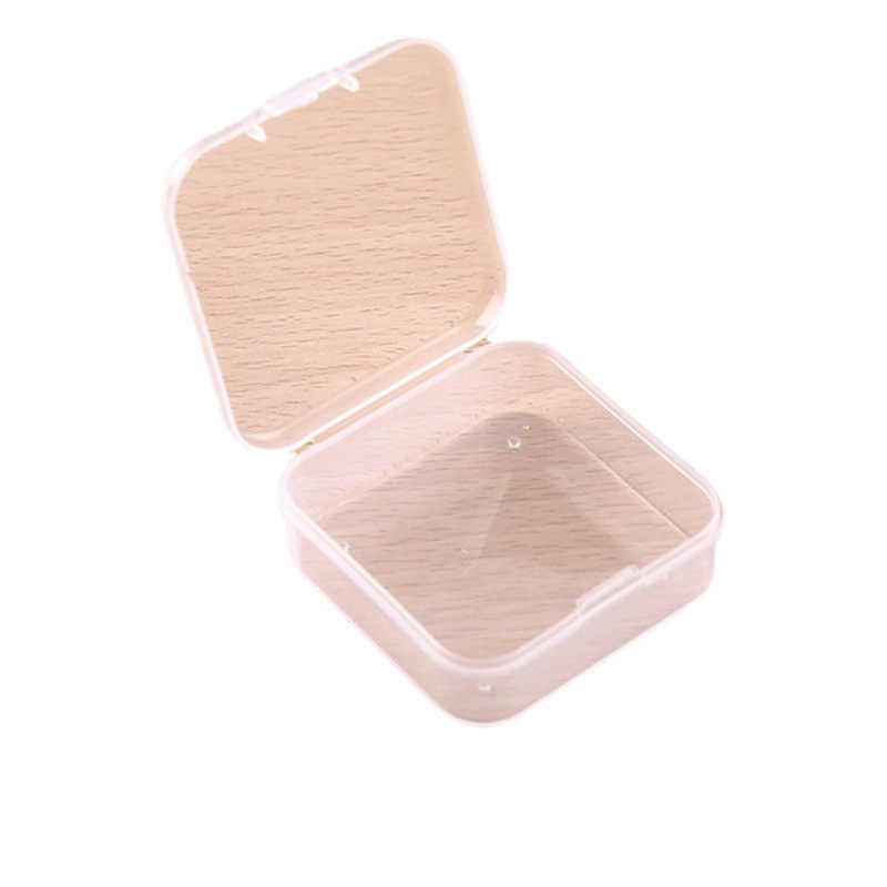 Square High Transparent Plastic PP Box Storage Box Jewelry Beaded Parts Earplugs Storage Small Square Box Factory Outlet