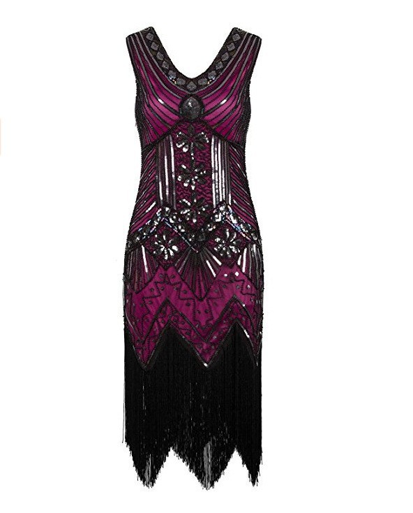 Picture of Gatsby Evening Dress Banquet Dress Tassel 1920 Vintage Sequins dress Amazon plus size Women's Dresses