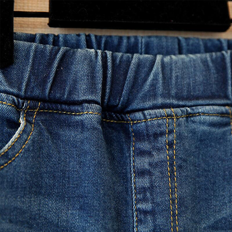 Girls Jeans 2025 New Spring & Fall Clothing Slim Stretch Cat Head Pencil Pants Small Feet Long Pants Korean Style Children's Clothing