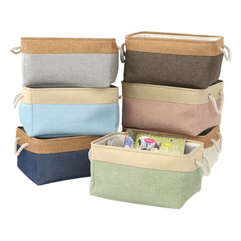 Cotton and Linen Storage Basket, Household Sundries Storage Supplies, Modern Simple Storage Box, Toy Storage Basket, Supply of Dirty Clothes