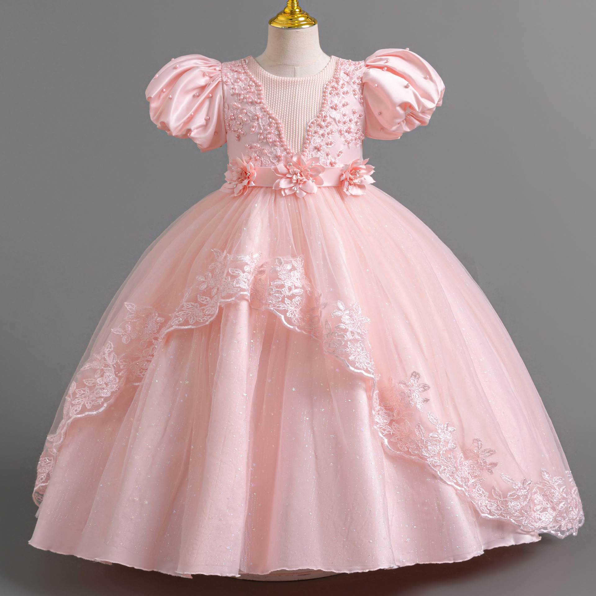 Cross-border Women's Treasure Dress Temperament High-end Long Princess Dress One-year Birthday Party Party Dress kid dresses