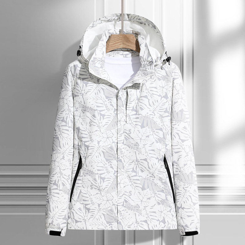 6266 Camouflage Spring and Autumn Hooded Jacket Men's Thin Couple Mountaineering Jacket Men's Sports Outdoor Clothing