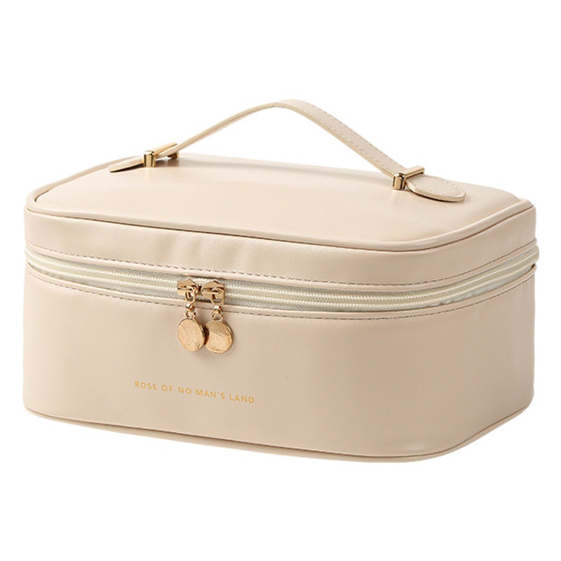 Picture of Spot Wholesale Cross-Border Pu Satchel Cosmetic Bag with High Appearance and Large Capacity Satchel Waterproof Cosmetics Bag Travel Toiletry Bag