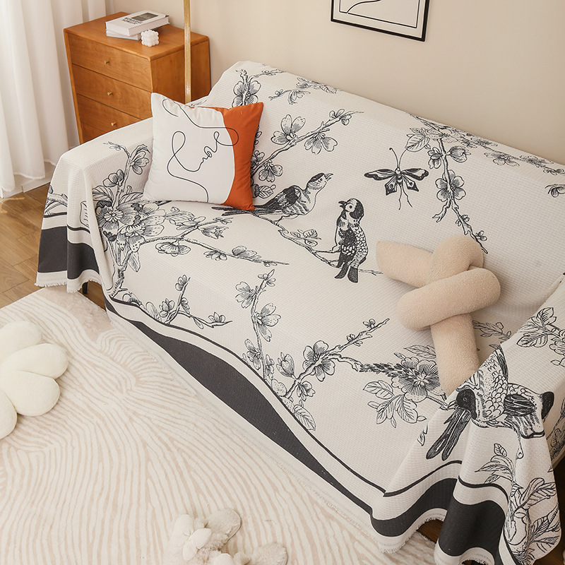 Picture of ins style sofa towel full cover cloth simple sofa cushion blanket all-inclusive universal cover towel four seasons universal sofa cover