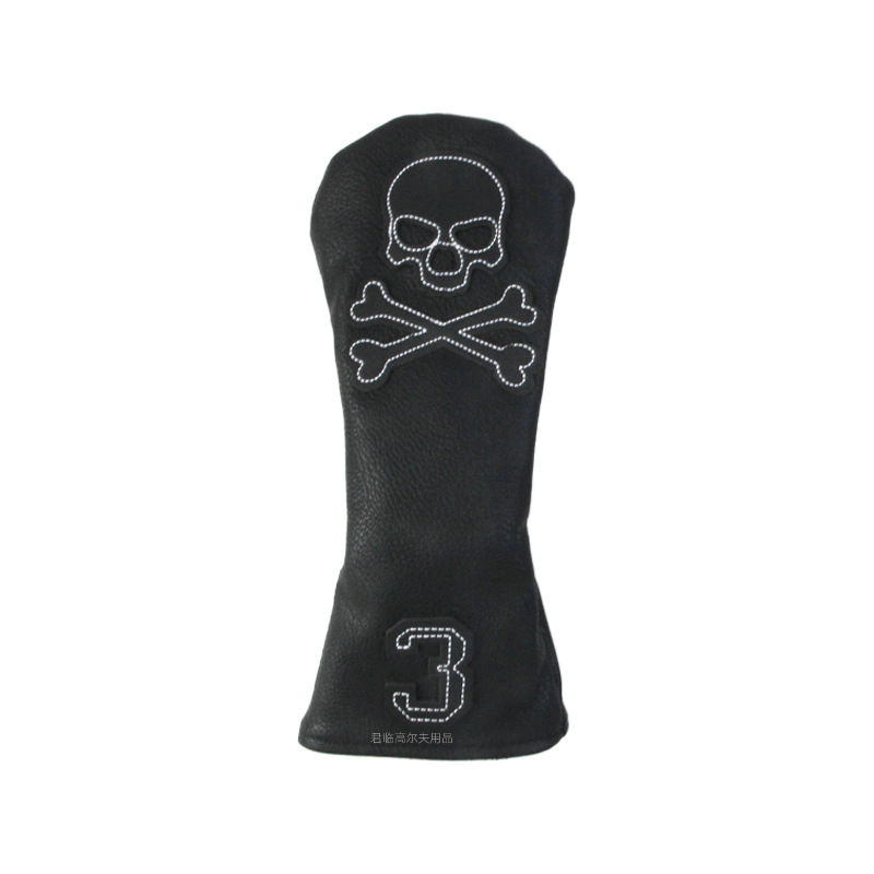 Picture of Golf patch skull full series club cover, waterproof fabric, plush inner pad for iron/wood/putter protective covers