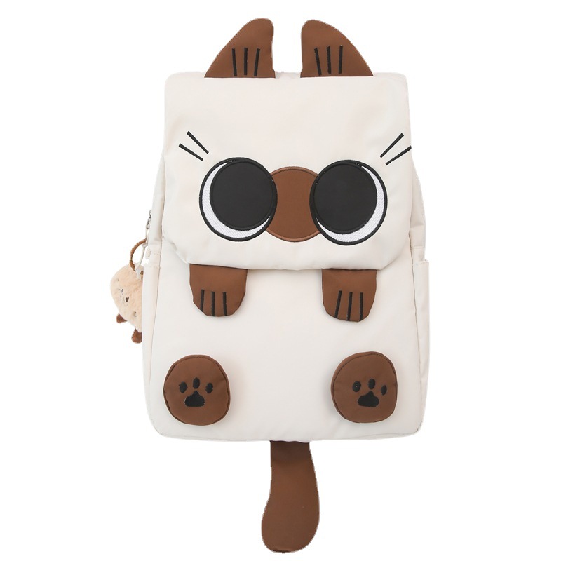 Picture of Ins Style New Siamese Cat Korean Style Harajuku Backpack Campus Style Junior High School Student Schoolbag Female Simple Primary School Bag