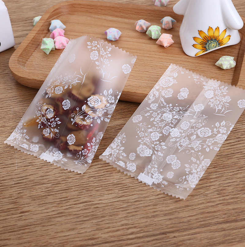In-Stock Frosted Translucent Machine-Sealed Bags for Mooncakes, Egg Yolk Pastries, and Biscuits, Individually Packaged Tea Bags, 100 Pieces
