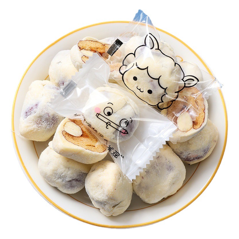 Net red expression bag milk jujube bag buttons small round biscuit bags in wind nougat independent packaging bag spot