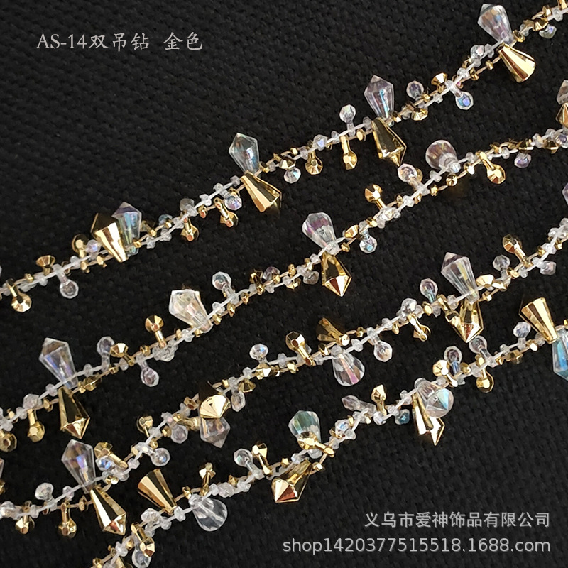 Picture of Diamond string beads wedding stage home decoration beads Christmas Holiday Crafts accessories DIY jewelry